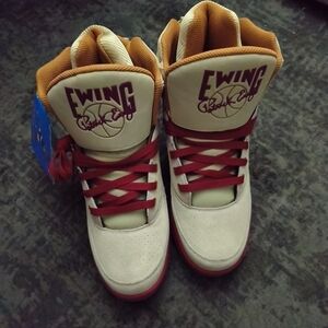 Patrick Ewing 33 Hi Taupe Clay Maroon Sze 10.5